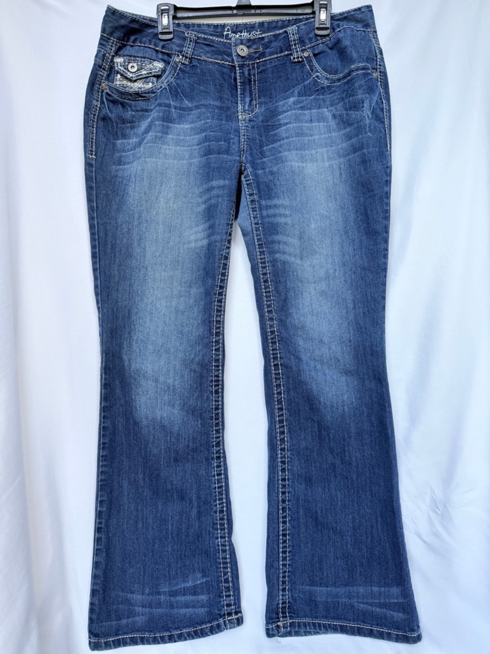 Amethyst Jeans Women's Wide Leg Jeans - Medium Blue Wash